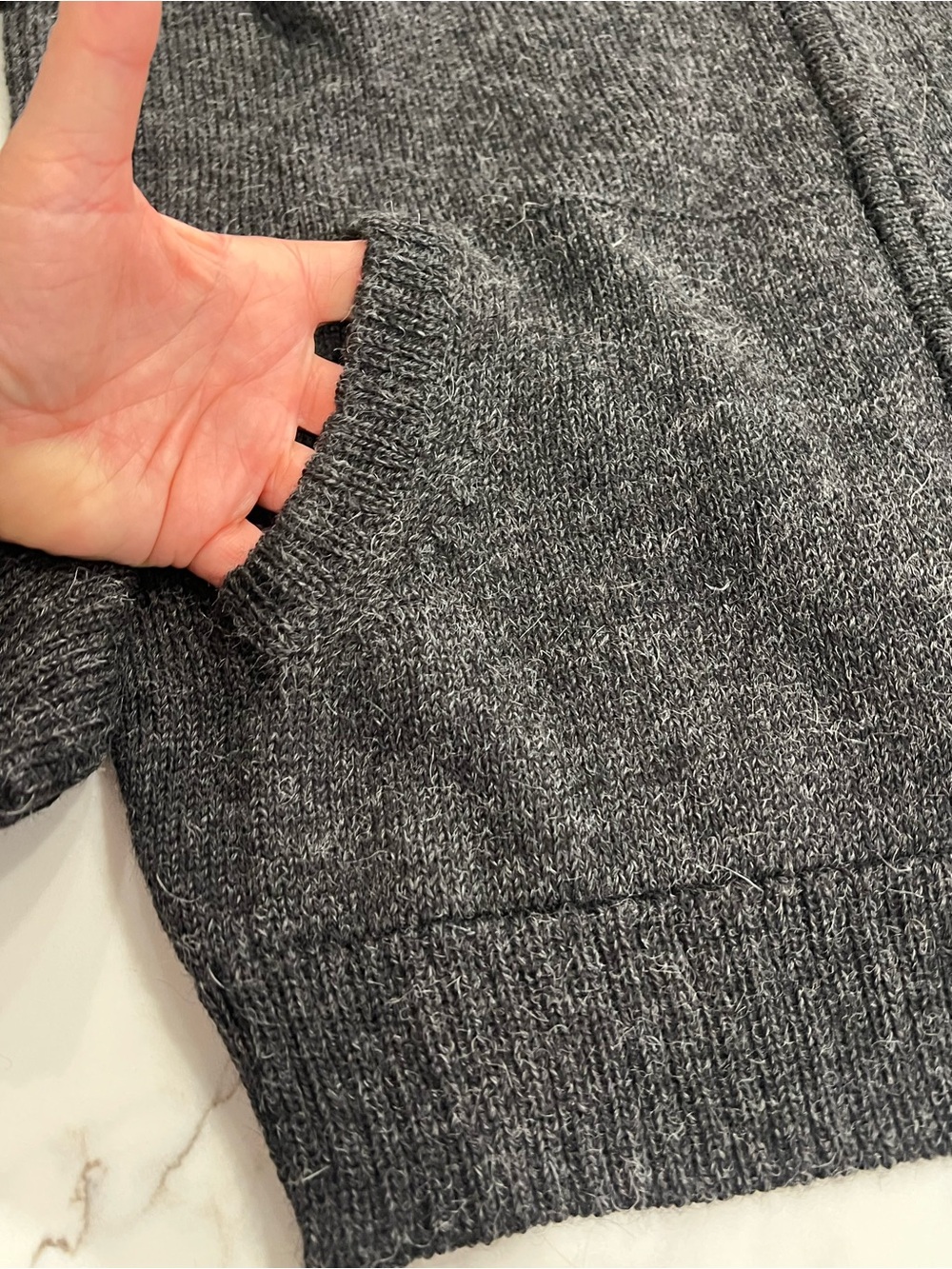 Simply Natural 100% Alpaca Dark Gray Full Zip Sweater - Men's Large - Picture 7 of 11